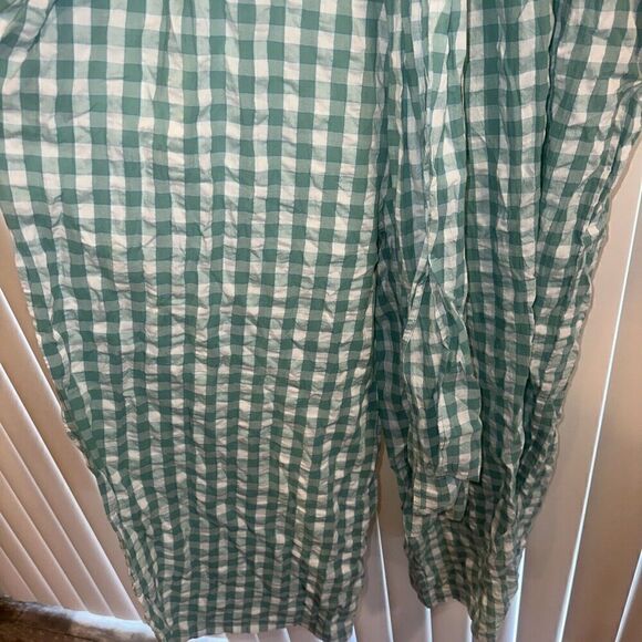 Nordstrom Green Gingham Tie Back Ankle Jumpsuit SZ 3XL. NWT. 6 - Picture 6 of 10